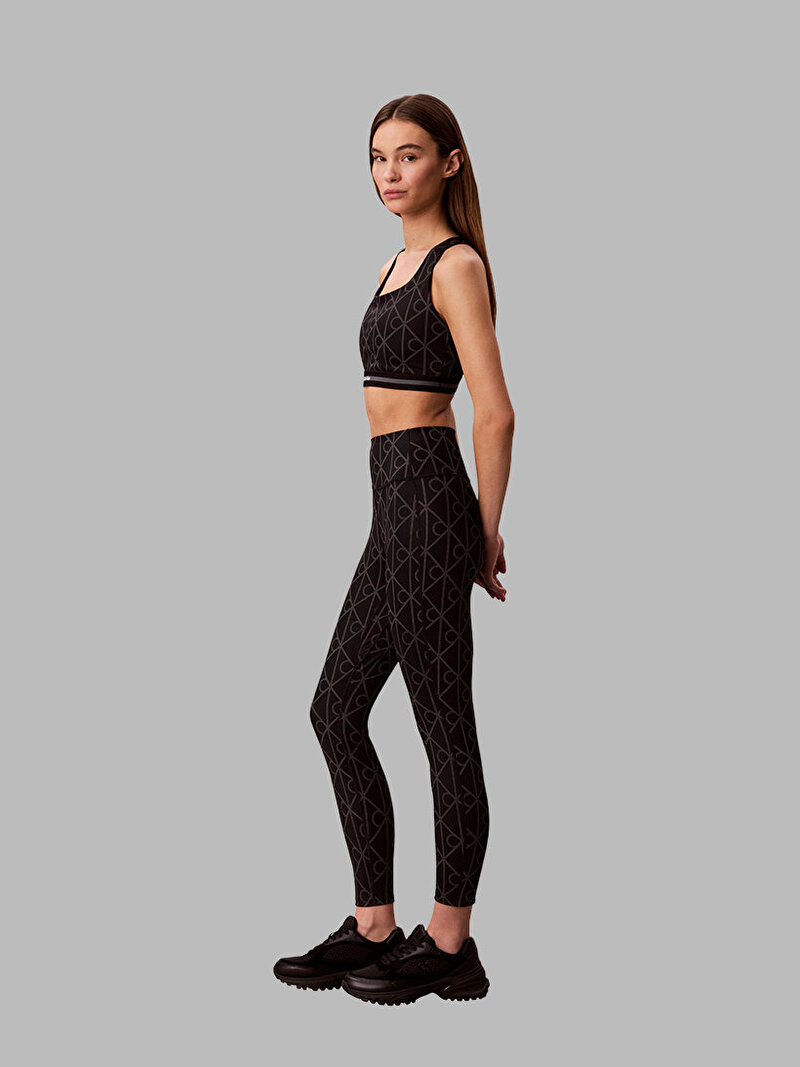 Calvin Klein Siyah Renkli Kadın Icon Sport Printed Tayt