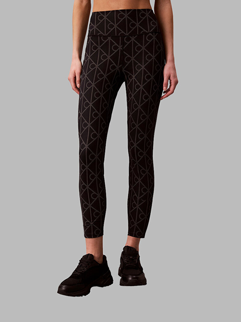 Calvin Klein Siyah Renkli Kadın Icon Sport Printed Tayt