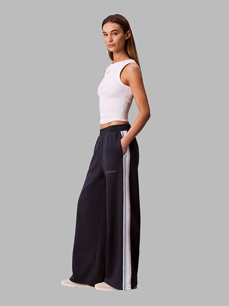 Calvin Klein Mavi Renkli Kadın French Terry Wide Eşofman Altı