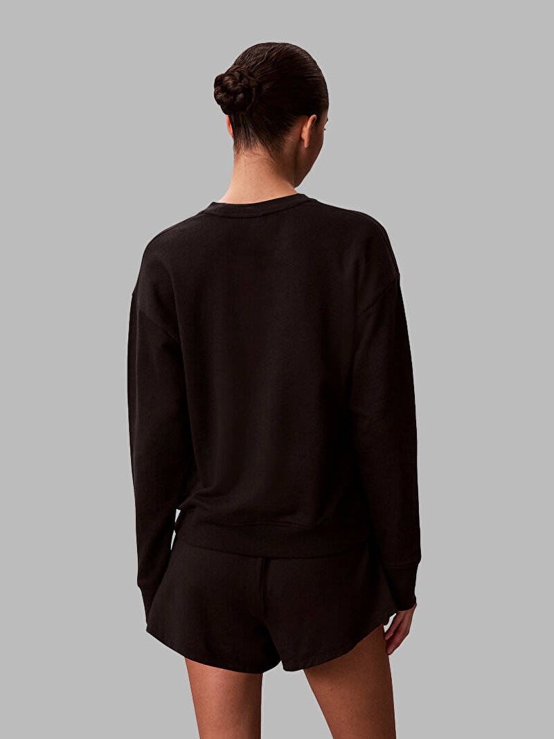 Calvin Klein Siyah Renkli Kadın French Terry Sweatshirt