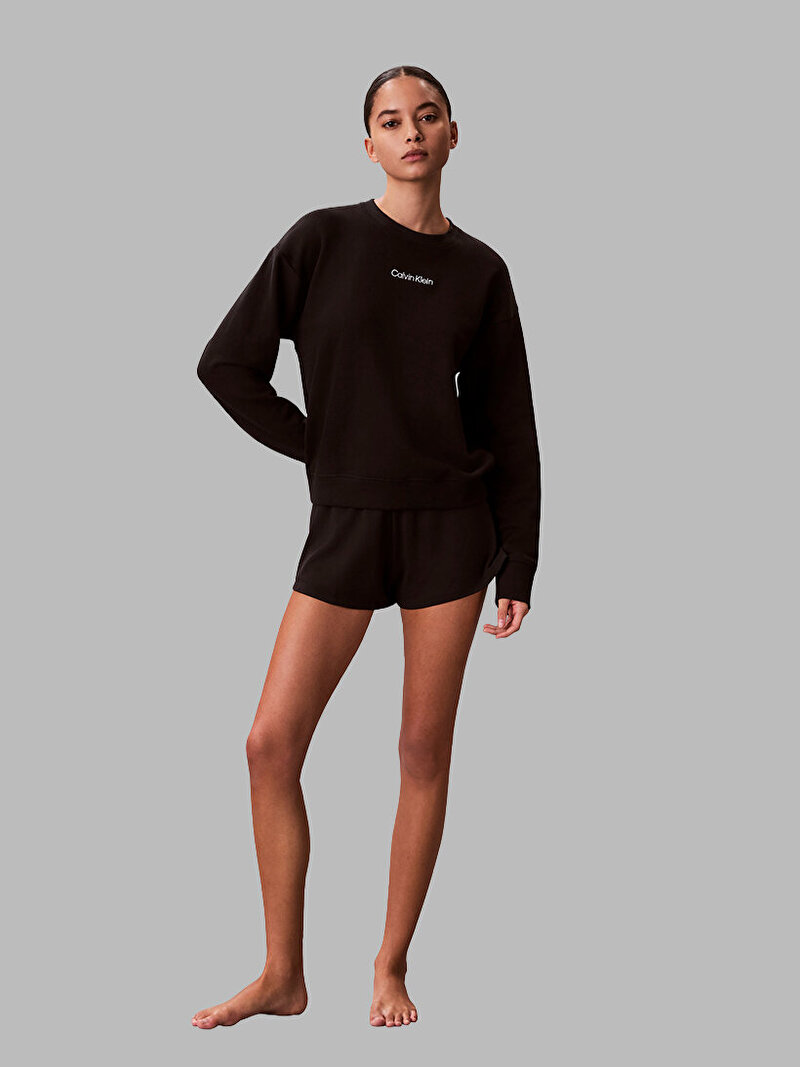 Calvin Klein Siyah Renkli Kadın French Terry Sweatshirt