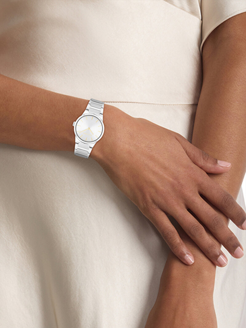 Calvin Klein Gümüş Renkli Kadın Ck Linear Elegance Saat