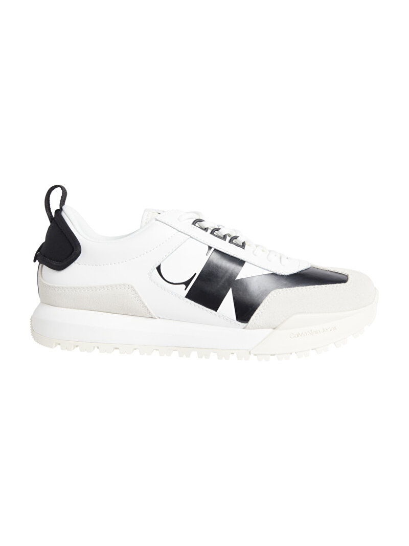 Calvin Klein Beyaz Renkli Erkek Toothy Run Lace Up Sneaker