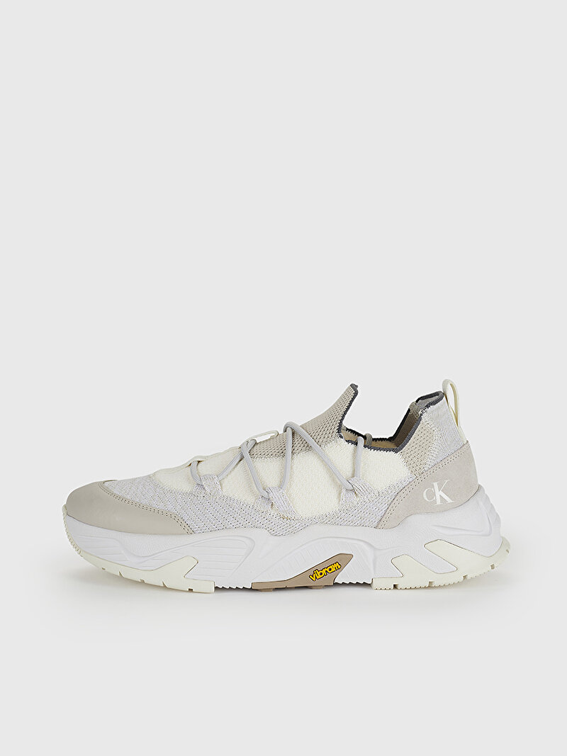 Calvin Klein Ekru Renkli Erkek Chunky Vibram Sneaker