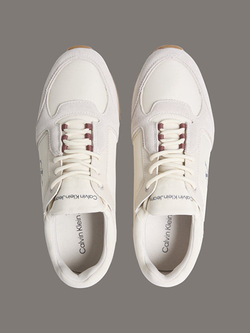 Calvin Klein Bej Renkli Erkek Runner Sock Laceup Sneaker