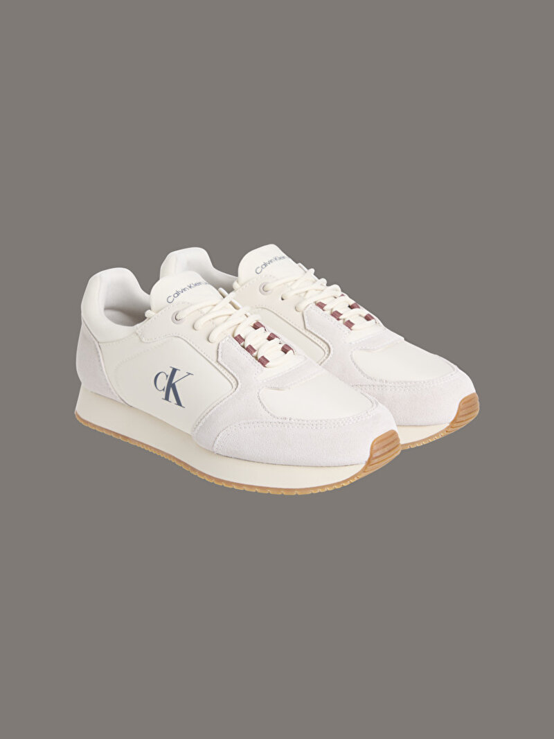 Calvin Klein Bej Renkli Erkek Runner Sock Laceup Sneaker