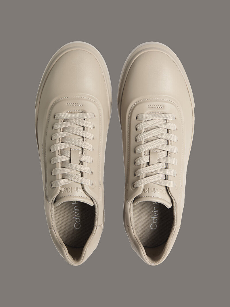 Calvin Klein Bej Renkli Erkek Basket Cupsole Oxford Sneaker