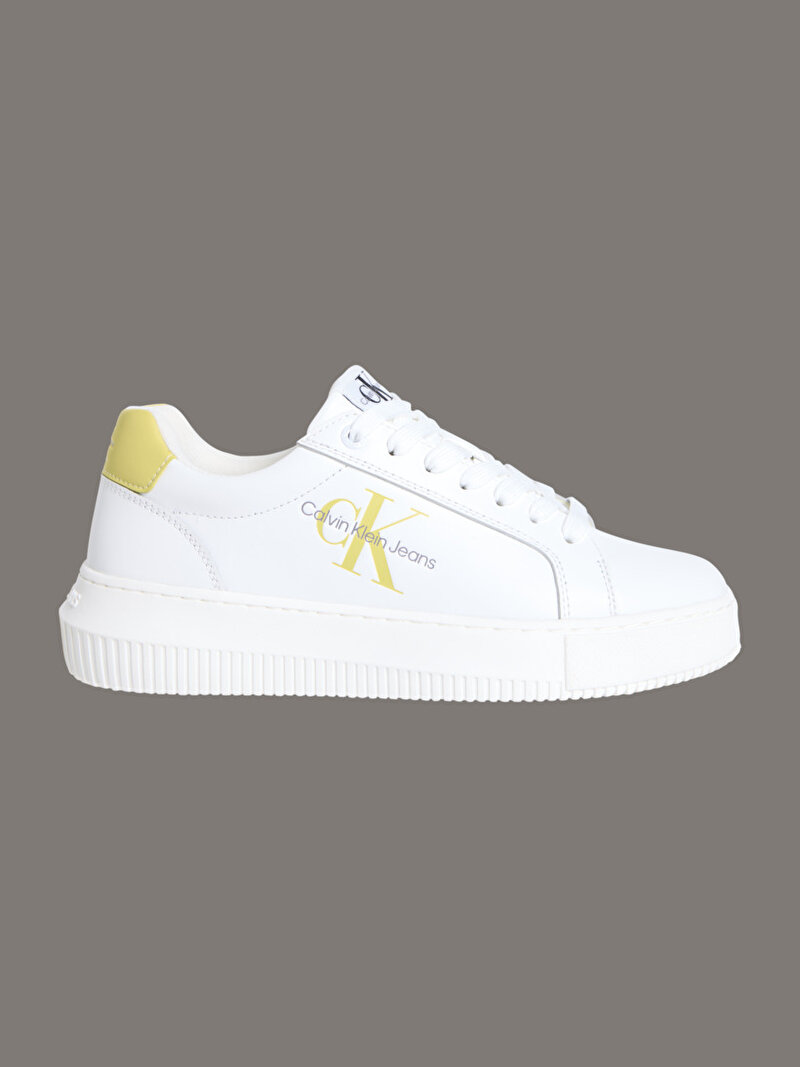 Calvin Klein Beyaz Renkli Kadın Chunky Cupsole Mono Sneaker