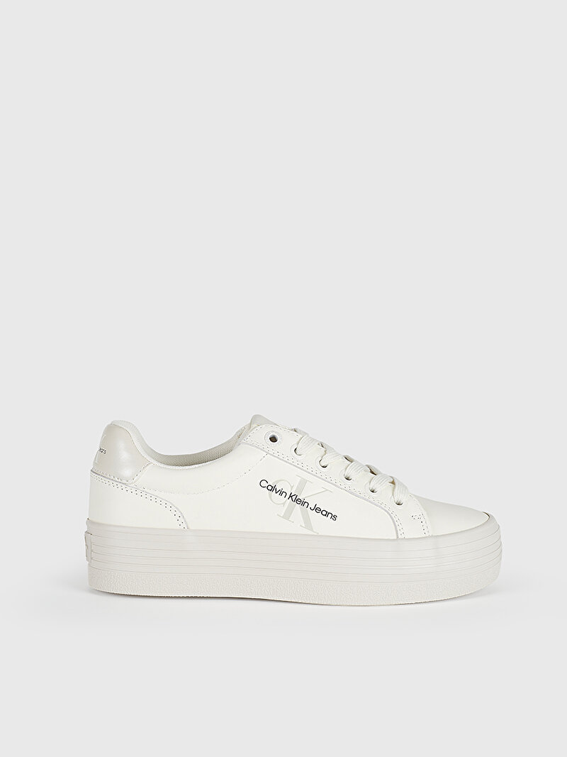 Calvin Klein Ekru Renkli Kadın Vulcanized Flatform Sneaker