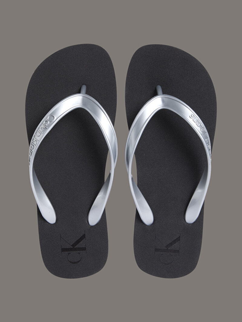 Calvin Klein Gümüş Renkli Kadın Plaj Terliği