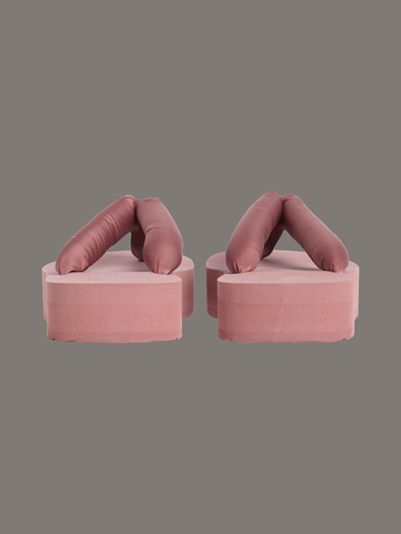 Calvin Klein Pembe Renkli Kadın Flatform Plaj Terliği