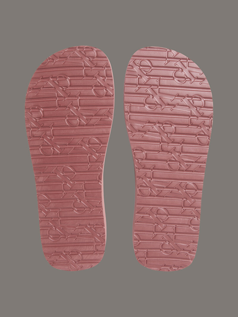 Calvin Klein Pembe Renkli Kadın Flatform Plaj Terliği