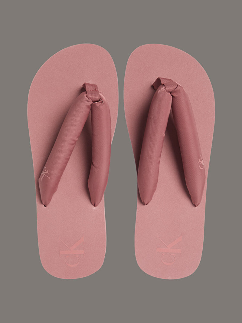 Calvin Klein Pembe Renkli Kadın Flatform Plaj Terliği