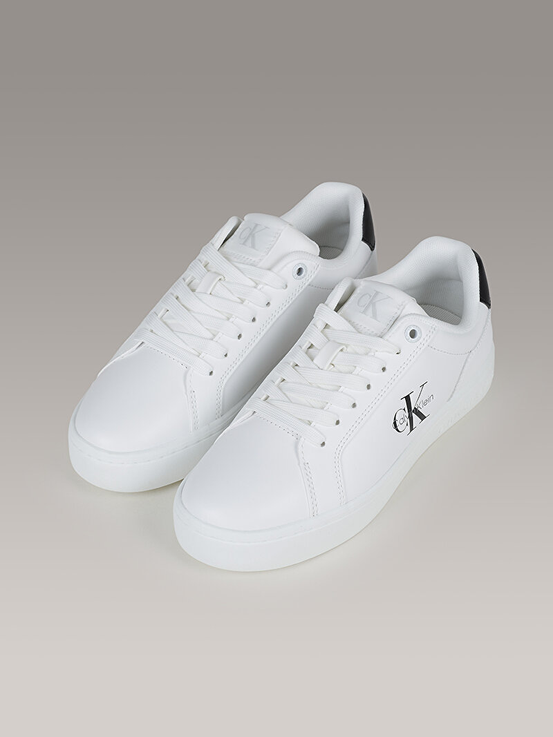 Calvin Klein Beyaz Renkli Kadın Classic Cupsole Monogram Sneaker