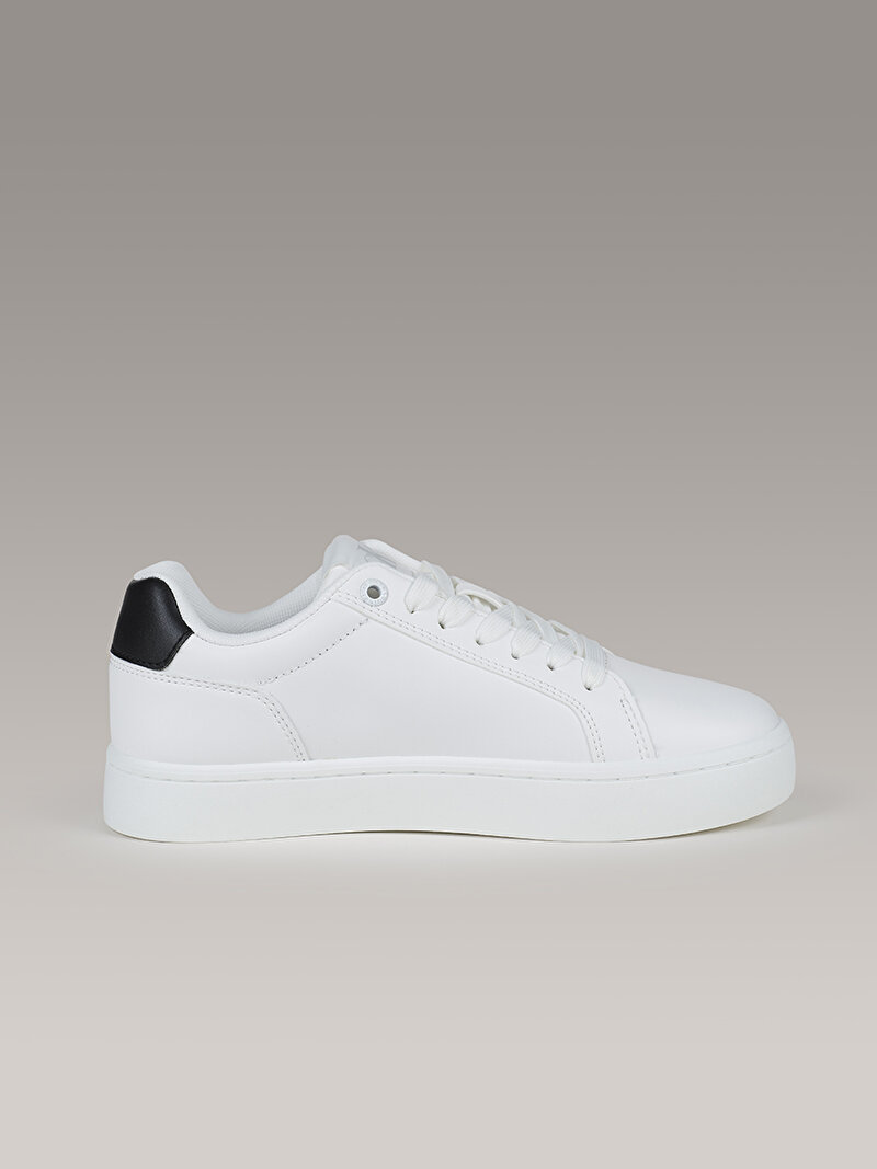Calvin Klein Beyaz Renkli Kadın Classic Cupsole Monogram Sneaker