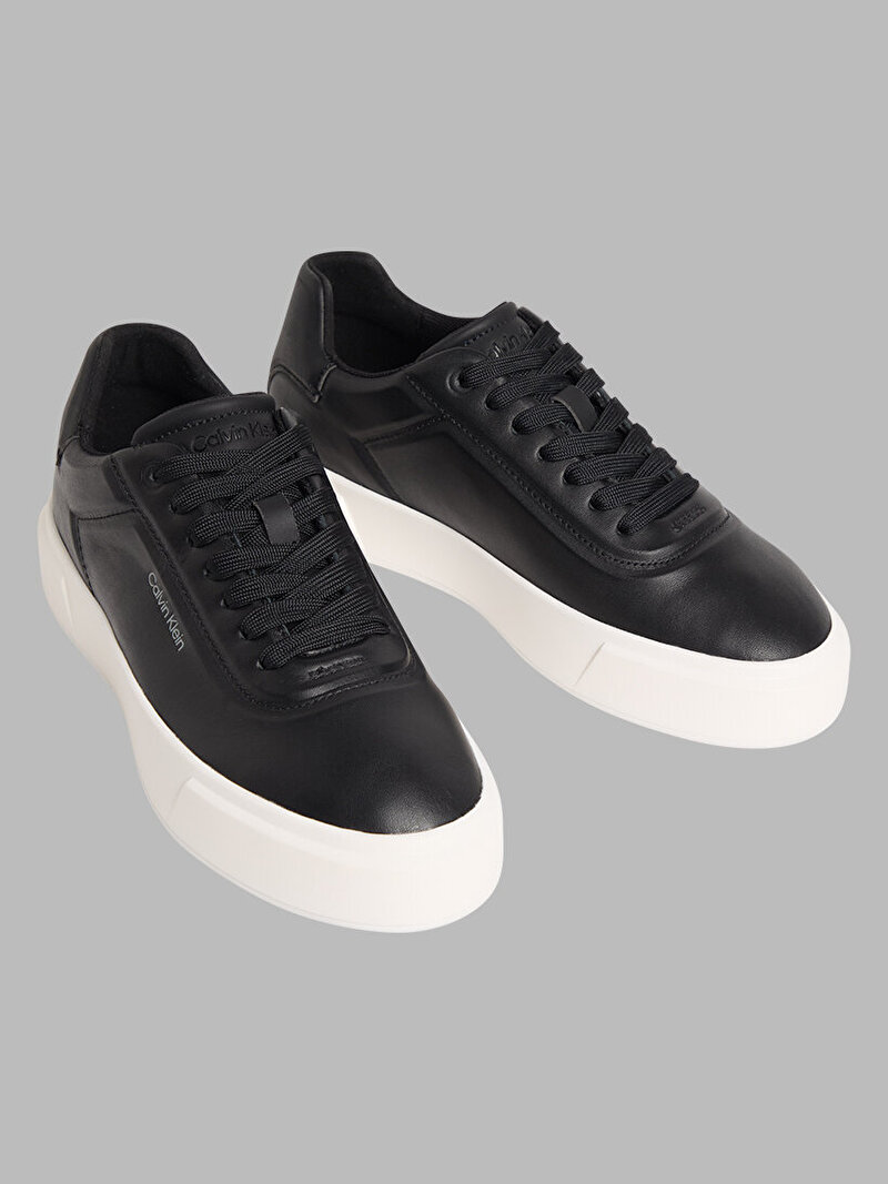 Calvin Klein Siyah Renkli Kadın Basket Cupsole Oxford Sneaker